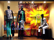 Оформление витрин магазинов Diana Gallesi. Изготовление элементов