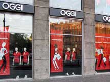 Оформление витрин магазинов OGGI